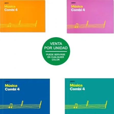 ADDITIO Bloc de Música Combi 4, 48 Hojas, 24x17 cm